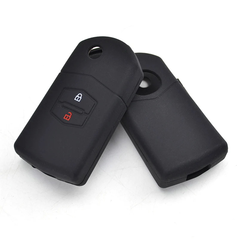 AX 2 Button Silicone For Mazda Demio 2 3 5 6 M2 M3 M5 M6 CX-5 CX-7 CX-9 RX-8 MX5 MPV Car Remote Key Fob Shell Cover Case