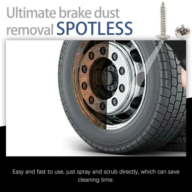 Auto Wheel Hub Cleaner  Rim Cleaning Stain Repair Rust Removal  Polishing Agent Protects Metal Daily Wheel Care