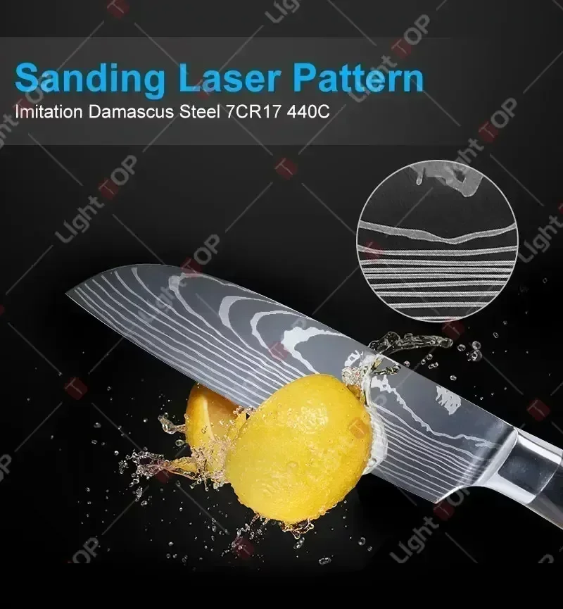 6PCS Damascus Knife Scissor Set Japanese Santoku Knife Ultra-Sharp Cooking Chef Knife Professional Boning Knife Meat Cutting