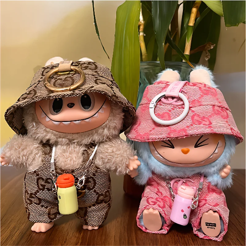 Labubu Clothes Doll Clothing Fashion Overalls, V1 V2 Doll 2G Clothing Accessories, Labubu Clothes Designer,15/17cm Doll Toy