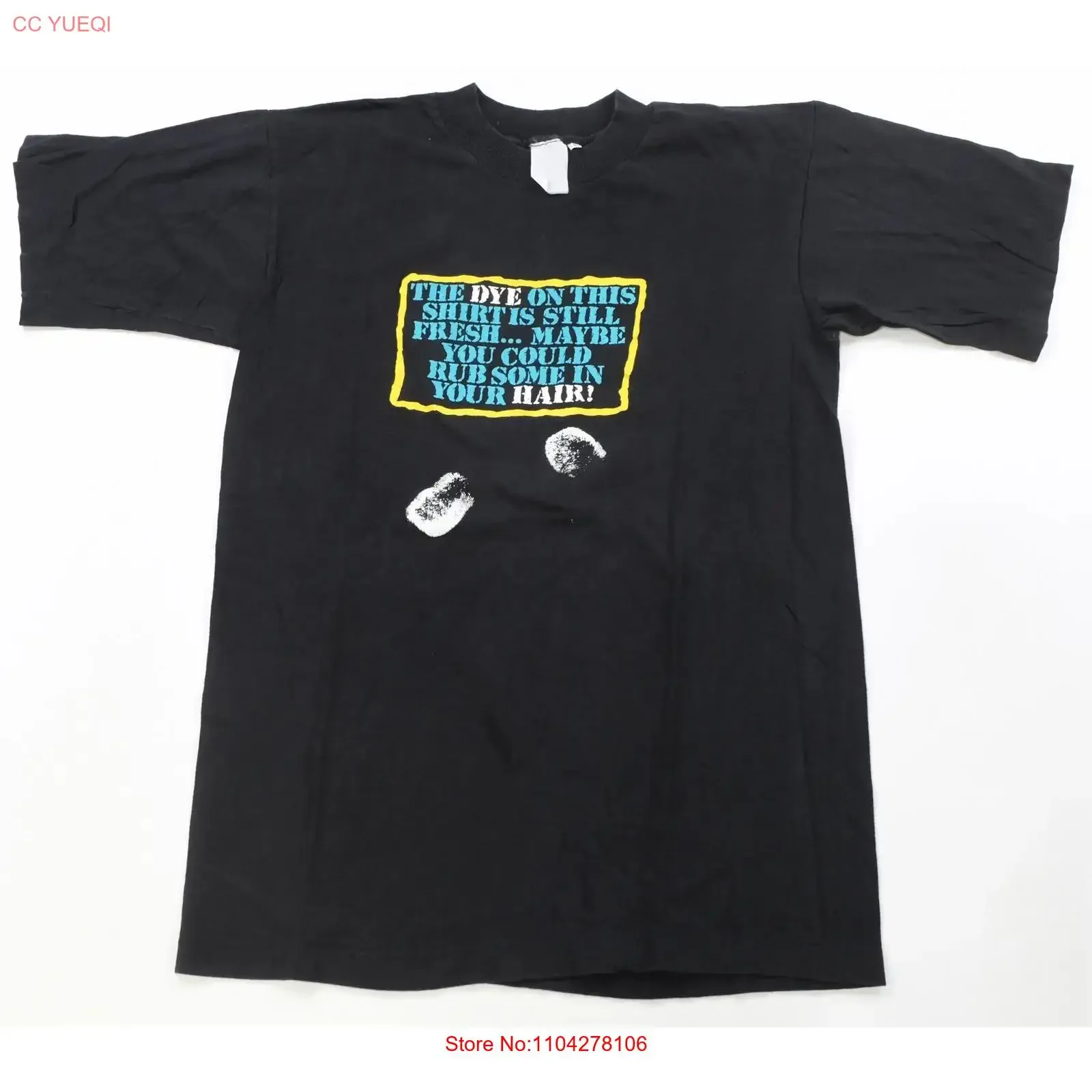 Rare VTG ACTIVE T The Dye On This Shirt Is Still Fresh Rub In Hair 90s L vintage Washed graphic Casual Comfortable Unisex homme