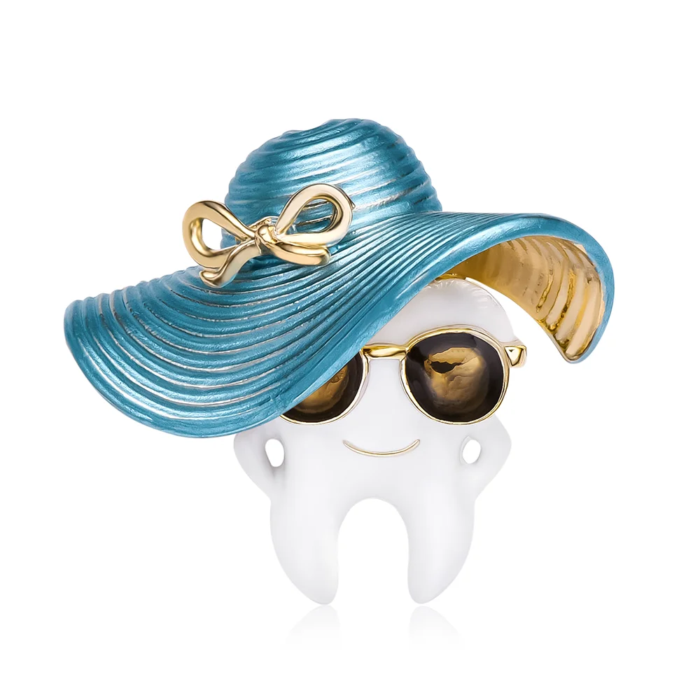 

New Summer Beach Style Dental Medical Enamel Pin Badge Lapel Hat Bow Accessories Jewelry Brooch Souvenirs