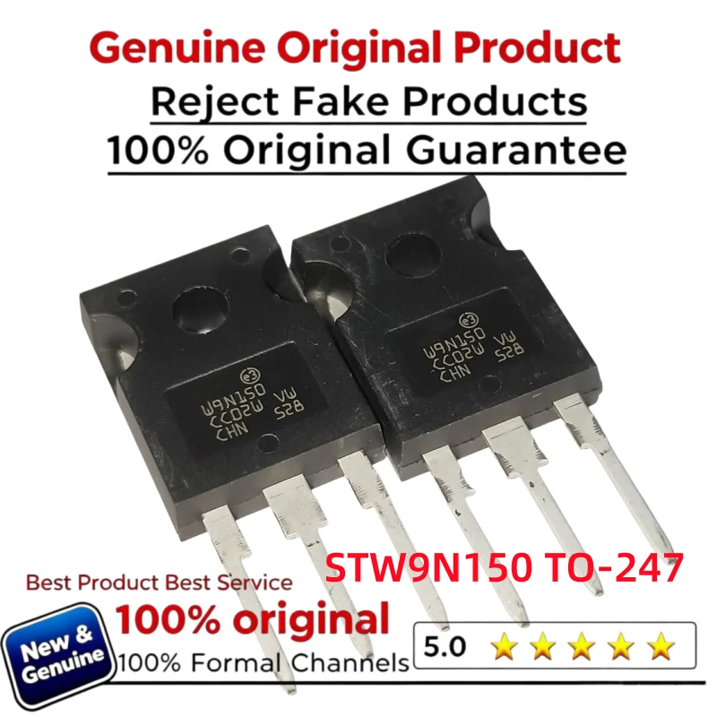 5-10-20PCS New STW9N150 9N150 W9N150 8A 1500V High Voltage N-channel Power MOSFET TO-247