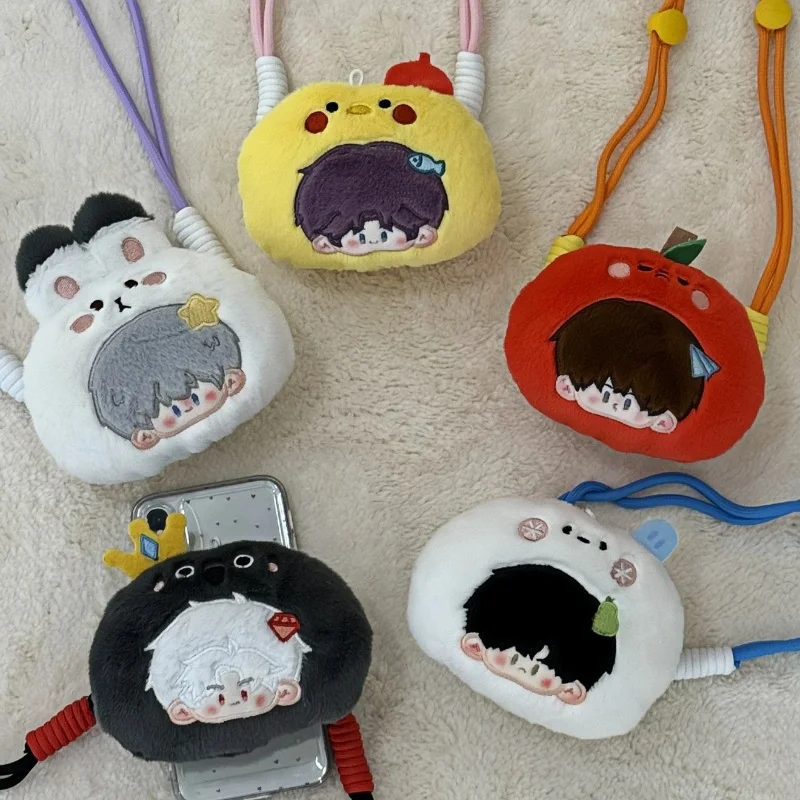 

​ ​ Love And Deepspace плюшевый кошелек для монет Xavier Zayne Rafayel Sylus Caleb Cos Kawaii плюшевый кошелек через плечо сумка в подарок для девочки