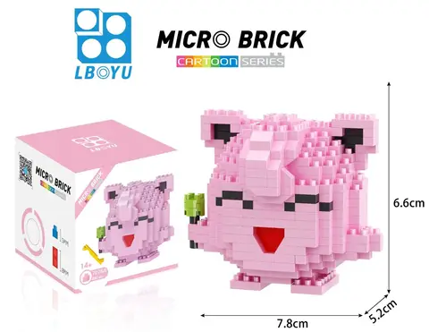 Pokémon Mikro Byggstenar LBOYU Jigglypuff Gengar Mudkip Piplup Raichu Bulbasaur Pikachu Mini Klossfigurer Leksak För Barn 8 best sales lboyu mikrotegelsten - №3