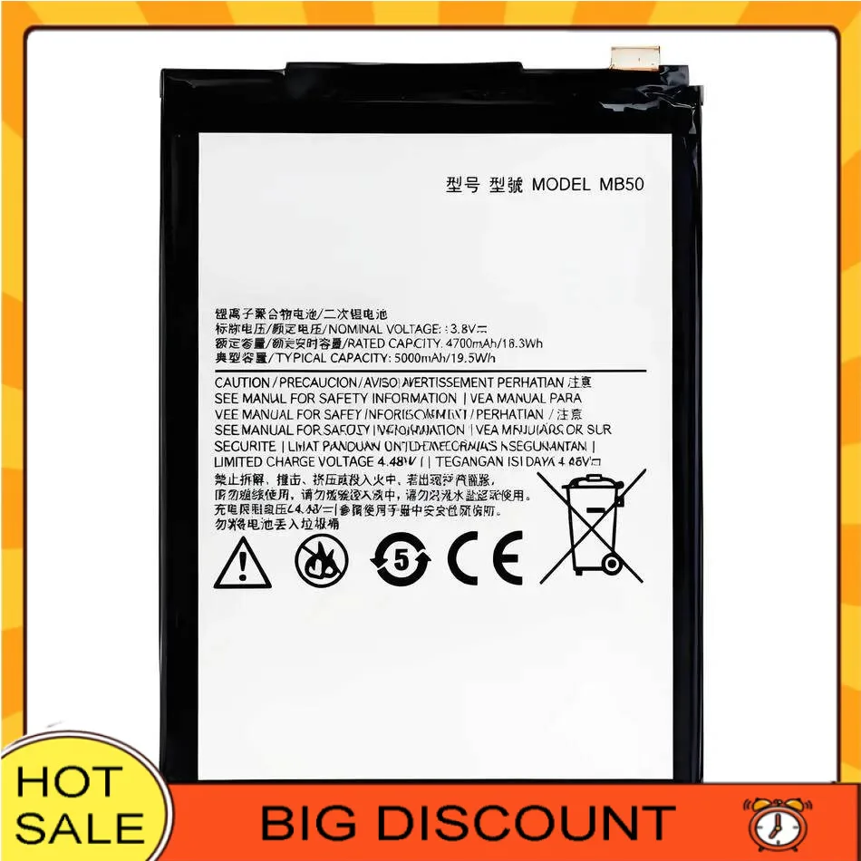 

For Motorola Moto Edge S30 2021 G200 XT2175-2 Mobile Phone Battery MB50 5000Mah Durable