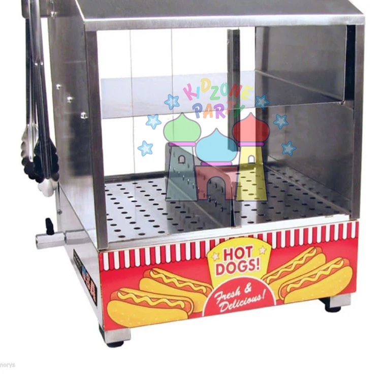 Commercial Stainless Steel Paragon Hot Dog Steamer Machine with Adjus Temperature Control for Restaurant Snack Bar Catering
