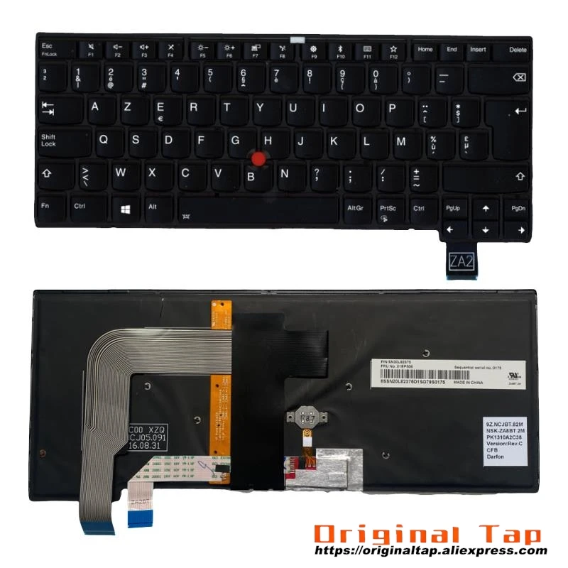 BE Belgian Backlit Keyboard for Lenovo Thinkpad T470p 01EP433 01EP474