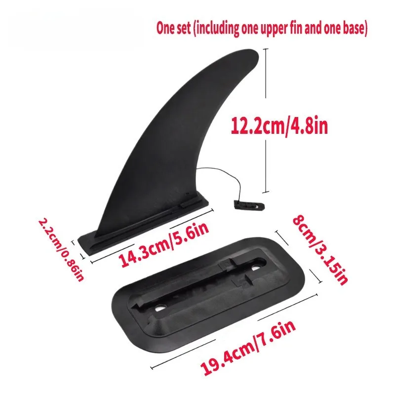 4 Zoll Abnehmbare SUP-Finne, Einzelne Mittelfinne mit Verriegelungsclip für Aufblasbare Paddle Boards – Detail 2