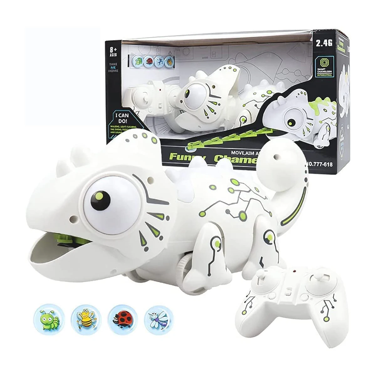 Remote Control Chameleon Toy Realistic Animal RC Robot Chameleon Toys Electronic Pets Car Vehicle Toy for Kids Birthday Gifts