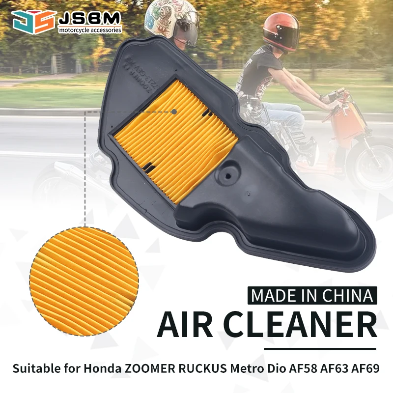 JSBM Motorcycle Air Filter Intake Cleaner Replacement For  HONDA ZOOMER RUCKUS Metro Dio AF54 AF55 AF56 AF58 AF63 AF69