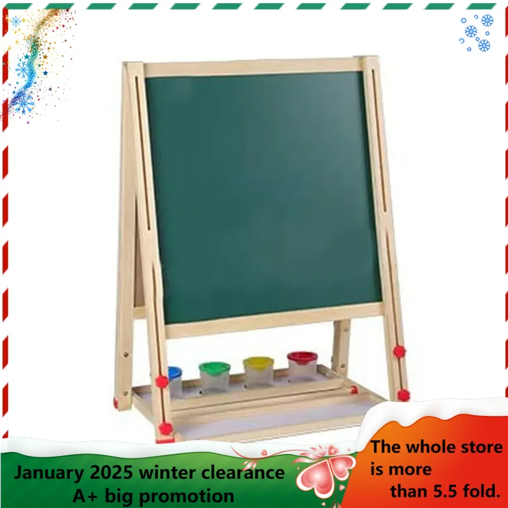 

AllinOne Wooden Children Art Easel with Paper Roll and Accessories