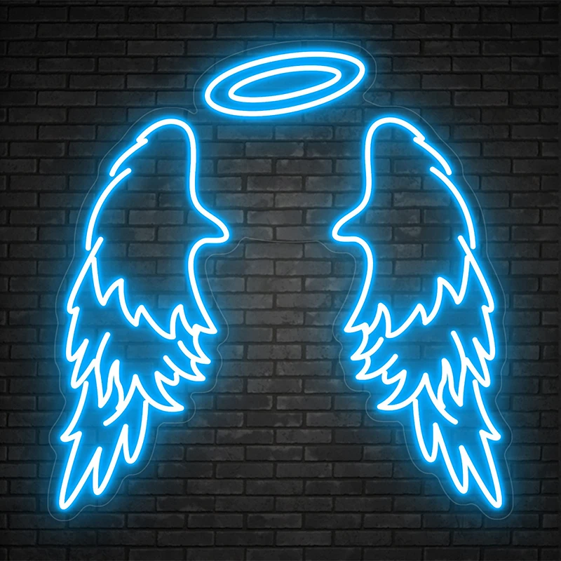 Huge Angel Wings LED Neon Sign Home Decoration Custom Neon Signs Bar Party Wall Decor Wings Personalized House Interior Light