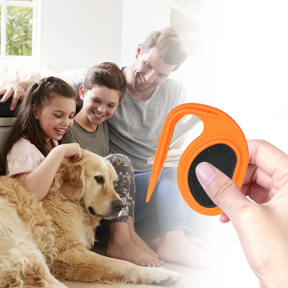 Pet Open Knot Comb Blade Comb Dog Cat Hair Cutter Comb Anti-slip Pet Hair Remover Brush Cat Hairbrush Cat Dog Grooming Scissors