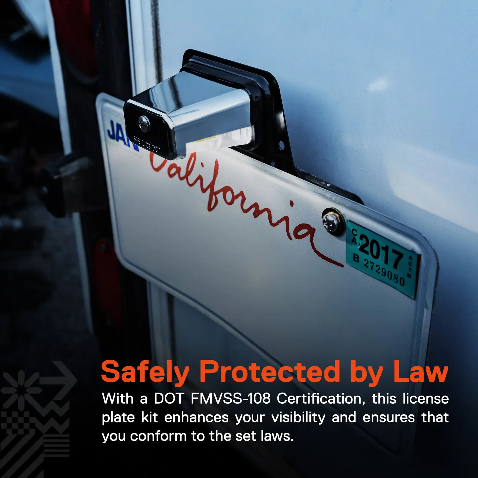 12V DC Bracket Mount LED License Plate Light For UTV ATV Trailer Truck RV Boat Universal Waterproof Rear Lamps Tools Accessories