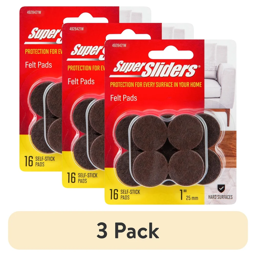 16 Pack Self Stick Felt Furniture Pads Hardwood Tile Laminate Vinyl Floor Protection Easy Install Heavy Duty Indoor Use