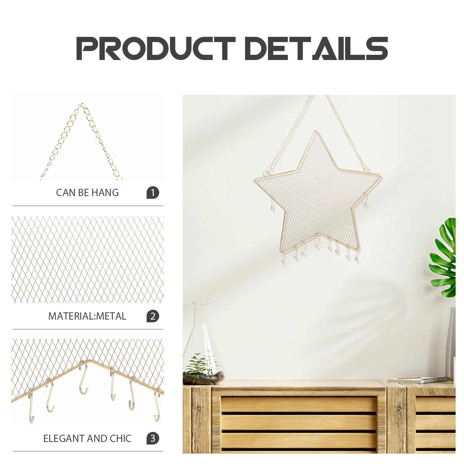 

Premium Wall Jewelry Organizer Hanging Earring Holder Display Stand for Easy Matching and Space Saving Storage