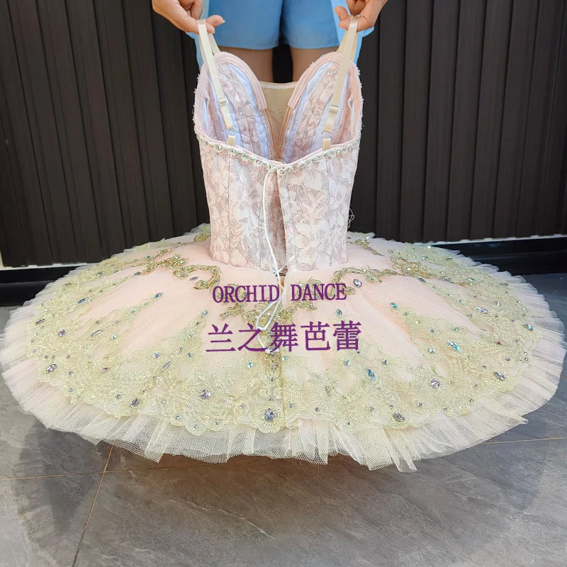 BT2507134 Profissional Tamanho Personalizado Cor Personalizado Crianças Meninas Mulheres Adulto Creme Ballet Tutu Trajes