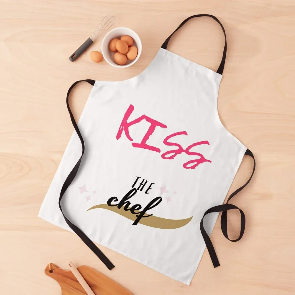 Kiss the Chef | Cuisine & Pastry Apron Waterproof House Things For Home And Kitchen Kitchen Household Items Apron