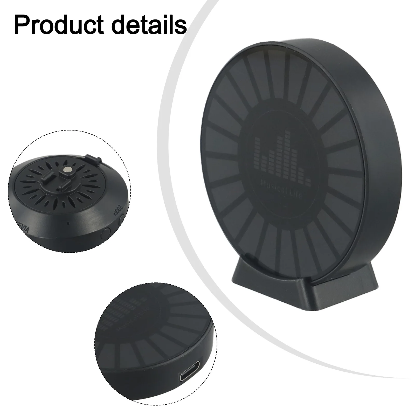 Entity Detection Black Noise Detector Easy-to-Use High-Sensitivity Microphone Rechargeable Battery 2K HD Resolution
