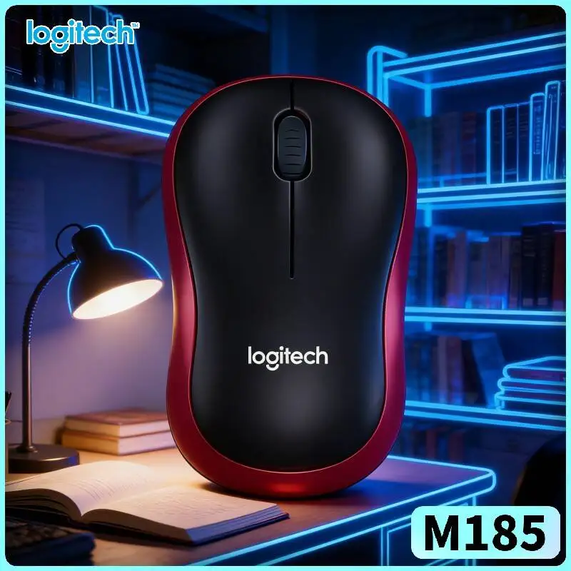 Logitech M185 Mouse-LeftRight 3 Buttons Easy Navigation 10m Range 12-Month Battery Windows Mac Linux Accessory Tool