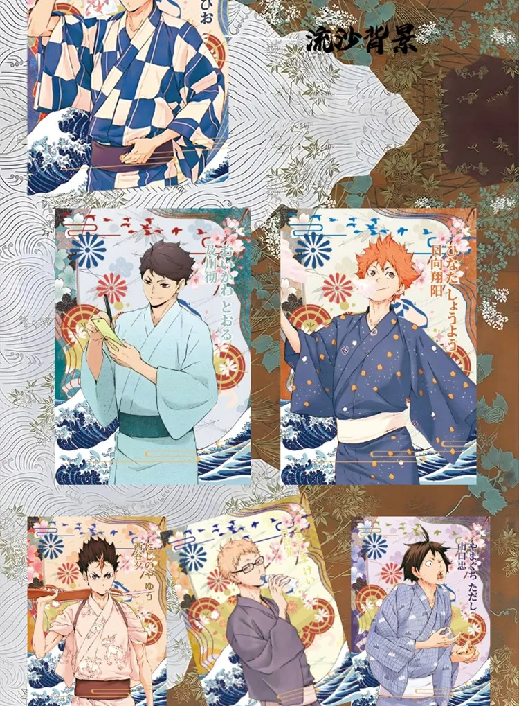 Nieuwe Haikyuu!! Iriserende Wit Porselein Acryl Kristal Kleur Papier Anime Oikawa Tooru Iwaizumi Hajime Koutarou Game Kaarten Gift