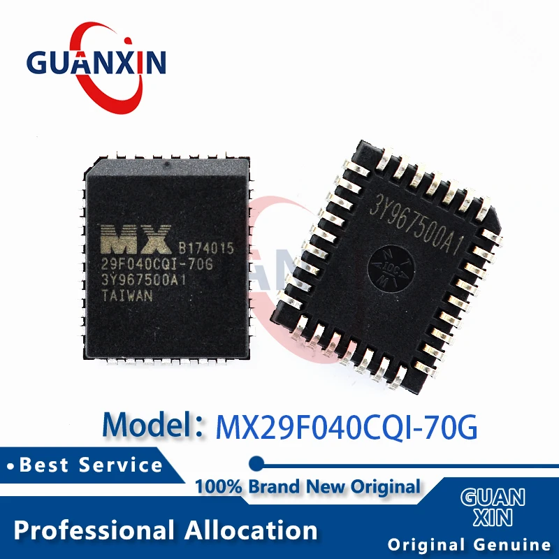 100% nuevo electrónica 2 uds/5 uds MX29F040CQI-70G PLCC-32 marcado 29F040CQI-70G MX29F040