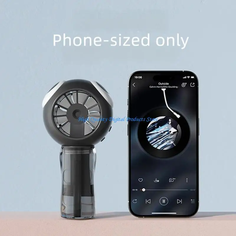 U2JE Handheld Cooling Fan with Clear Water Misting Fan for Office Desk Cooling