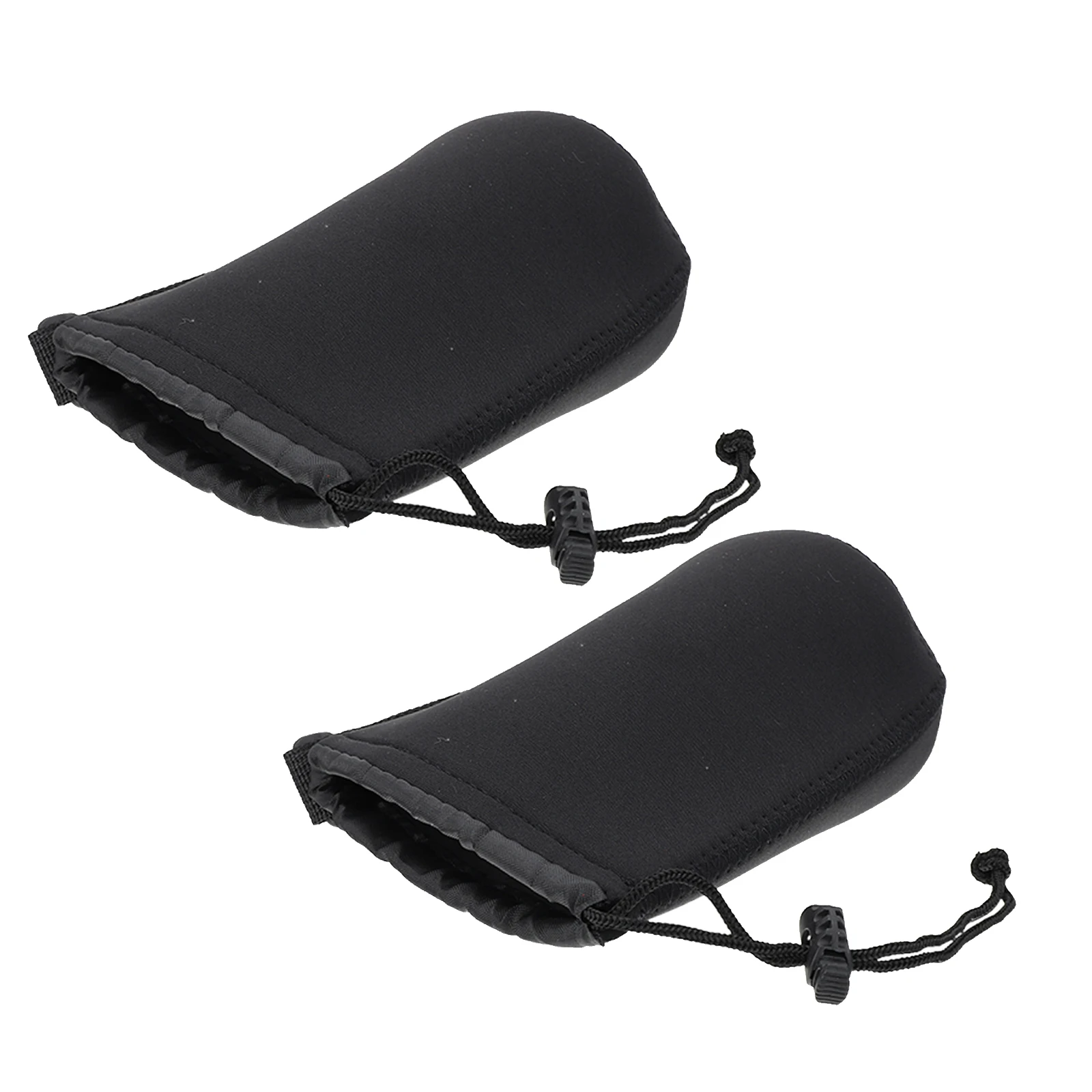 2 ชิ้นกระเป๋าใส่เลนส์กล้องกระเป๋าผ้าสักหลาดนีโอพรีนกันกระแทกกันน้ำป้องกันการตกกระแทกสากล 11 ซม.ความยาว 9 ซม.เส้นผ่านศูนย์กลาง