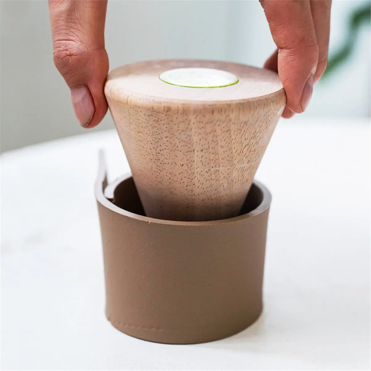 Budget-Friendly-Wooden Round Mouth Flat-Mouth Shaper with Spirit Level for Ceramic Cups Crafts Modeling Repair Clay Pot Making T