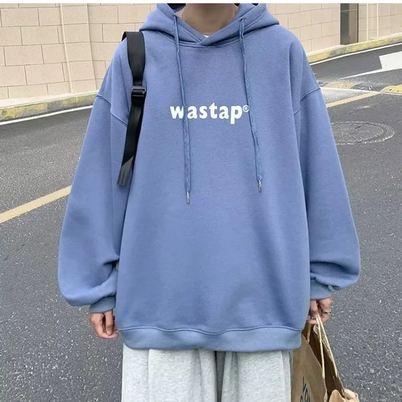 Men Warm Hoody Casual Streetwear Hoody Korean Fashion Letter Streetwear Hoodie Unisex Tops 2023 Streetwear Sweetshirt Men Y2K