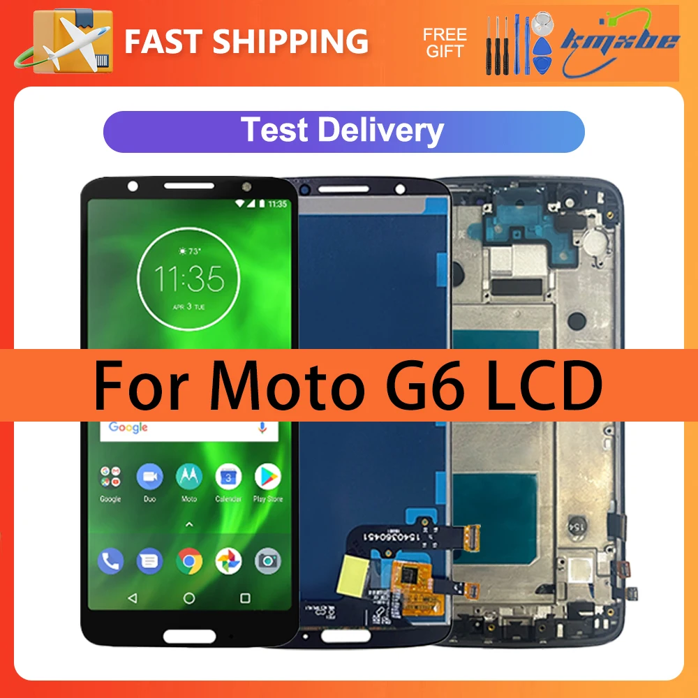 

5.7" For Motorola Moto G6 LCD Display Touch Screen Digitizer Assembly With Frame For XT1925 XT1925-10 Screen Replacement