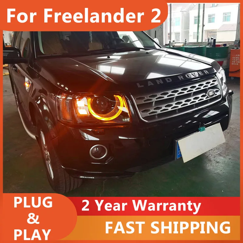 Car Styling Head Lamp Assembly For Land Rover Head light 2010- 2015 Freelander 2 LED Headlights  Auto Accessories