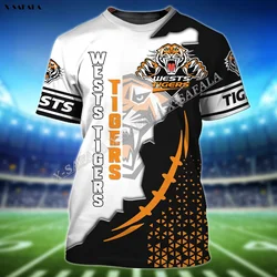 Australia  Rugby Tigers 3D Print  Shirt Adult High Quality  Child Kid  T-shirt Summer Men Casual Top Breathable