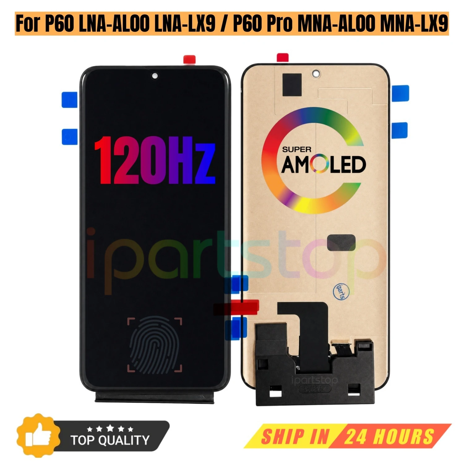 iParts Replacement Display for Huawei P60 LNA-AL00 LNA-LX9 P60 Pro MNA-AL00 MNA-LX9 120Hz LTPO OLED Touch Screen Assembly OEM