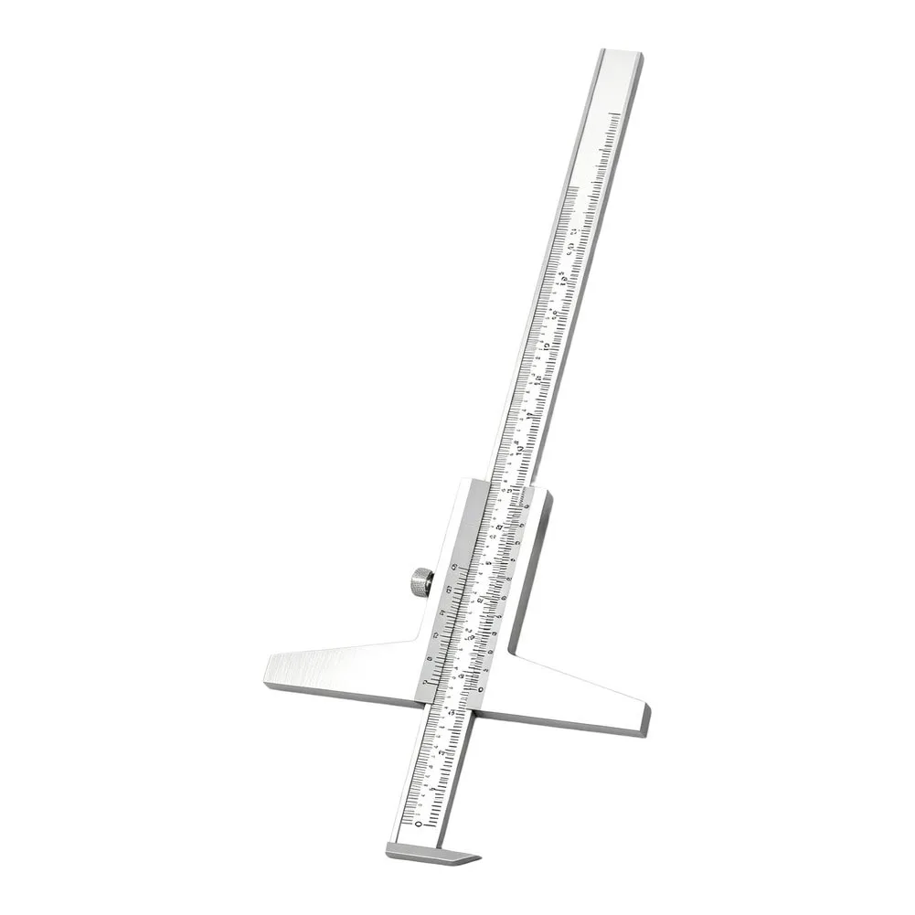 0-300mm Hook Vernier Depth Gauge 0.02mm High Accuracy Stainless Steel Metric & For Imperial Measuring Tool For Woodworking