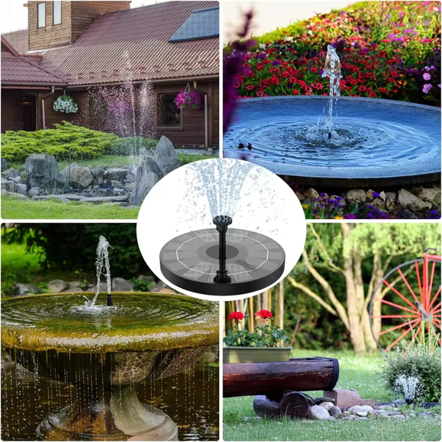 2.5W solar bird bath fountain , solar fountain   bird baths,  garden ponds swimming pools and aquariums