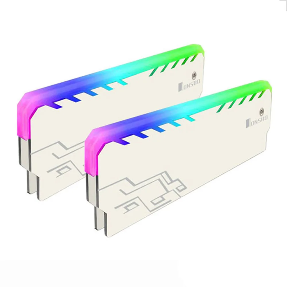 2 шт., радиатор оперативной памяти, RGB, 256 цветов, радиатор DDR DDR3 DDR4, охлаждающий жилет с памятью, радиатор для настольных ПК, игровой разгон