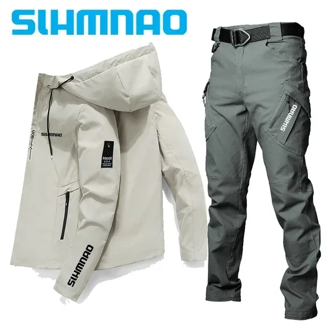 Fishing Suit Set, Jacket, Tactical Pants, High-quality Spring and Autumn Sun Protection Season Outdoor Sports Fishing Suit