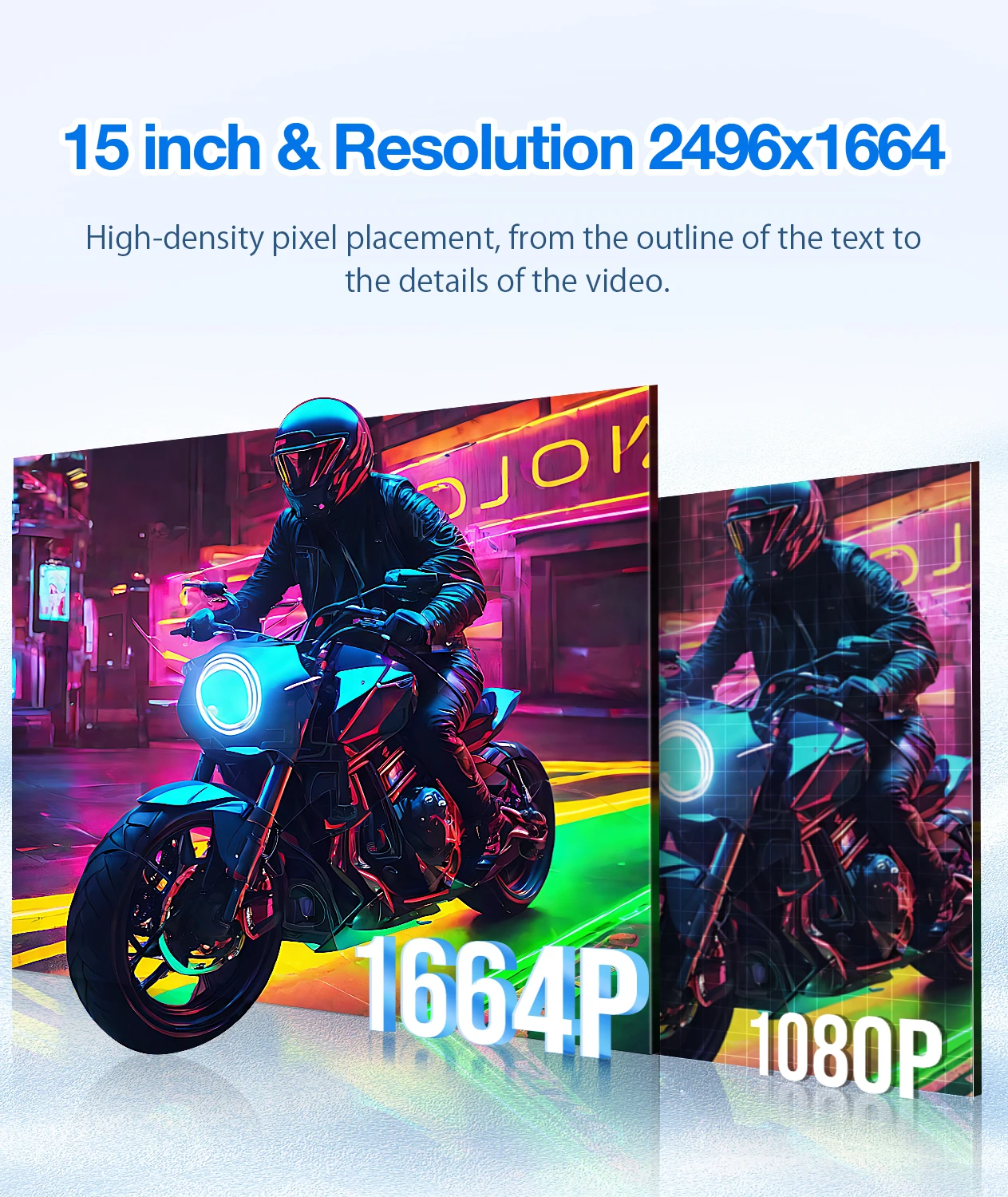 HAILESI S150 Portable Monitor 15inches 2K 2496x1664 3:2 Screen Ratio High Brightness 510nits IPS Gamut HDR
