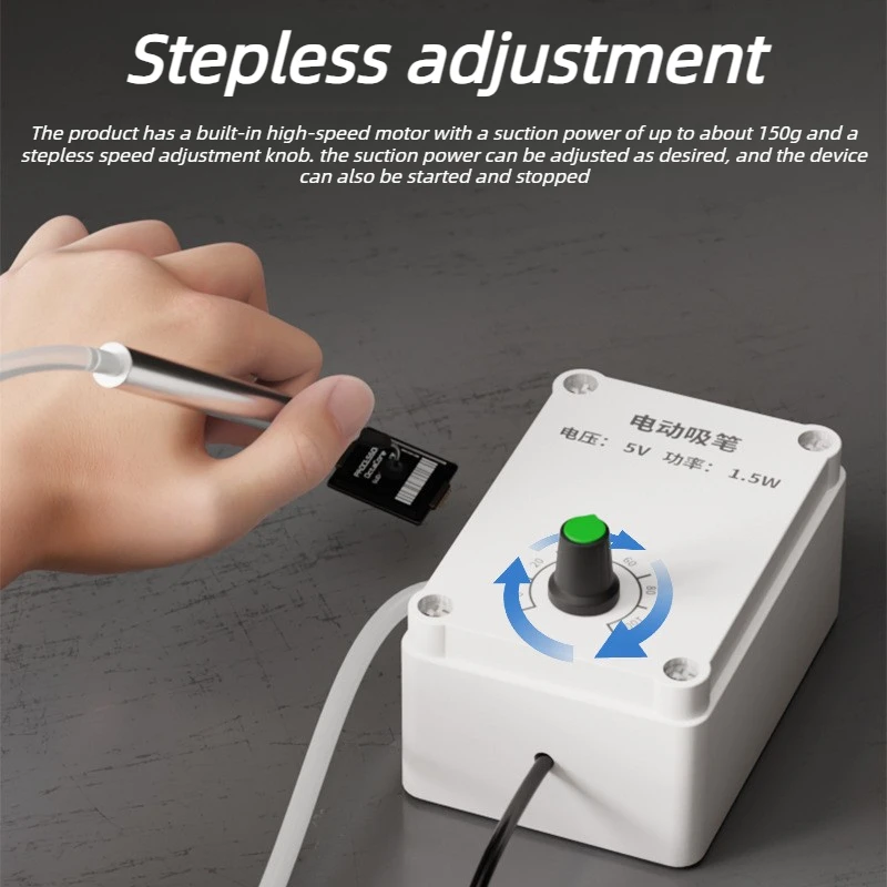 Electric Vacuum Suction Pen USB 5V Adjustable Vacuum Suction Pens IC CPU Chip Handling Power Tool Low Voltage Chips Absorber