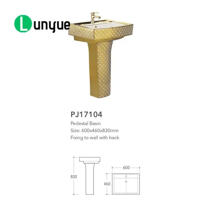 Gold Bathroom Wash Basin Modern Hand Wash Sink Vanity Vessel Bowl Cheap New Home Decor