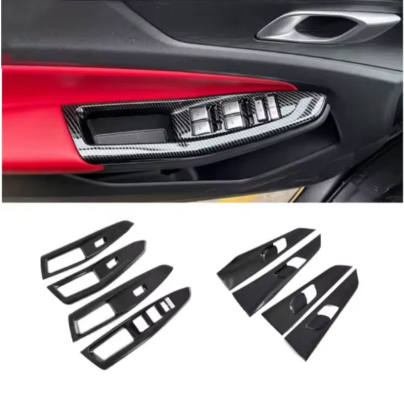 ABS Car Inner Handle Door Armrest Window Garnish Glass Lift Switch Frame Cover Trim For Changan CS55 Plus 2 gen 2021-2023