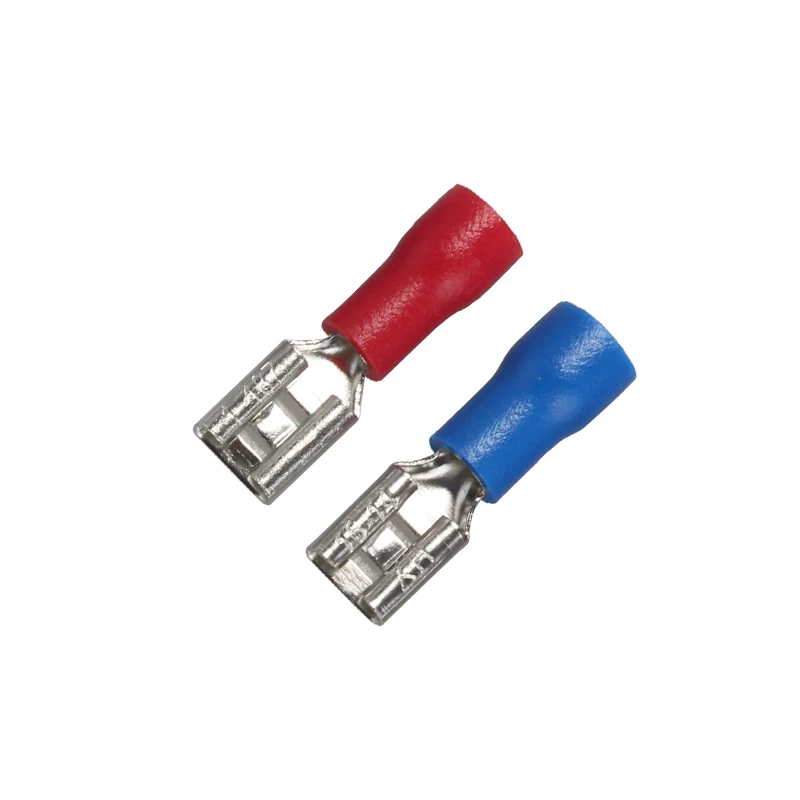 50 sztuk izolowane żeńskie końcówki do zaciskania uszczelka Spade złącze przewodu elektrycznego zestaw do zaciskania zestaw akcesoriów samochodowych 2.8mm 4.8mm 6.3mm — zdjęcie 3