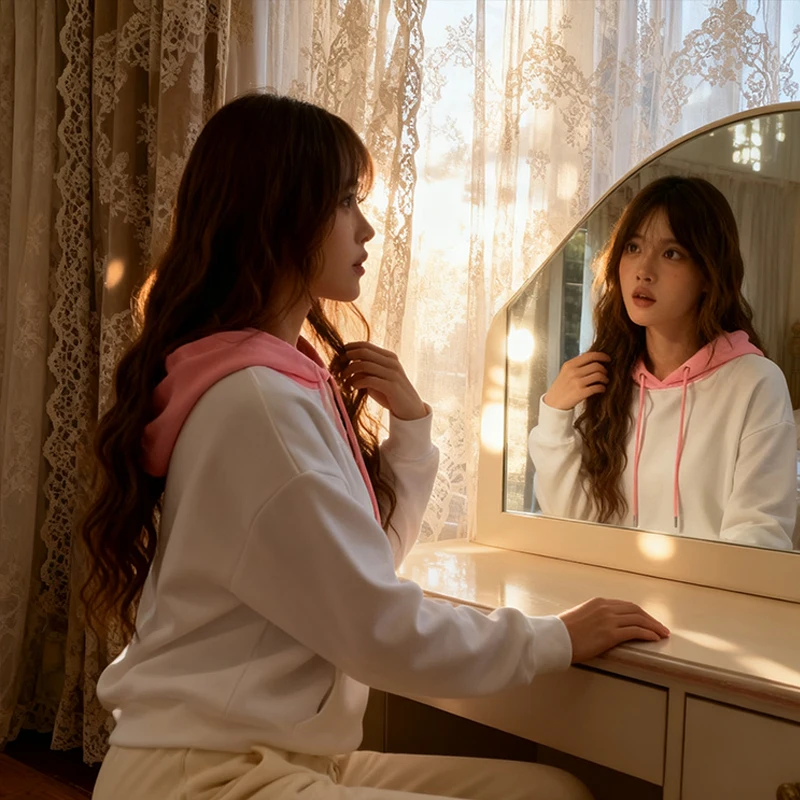 Zestaw odzieży sportowej w stylu streetwear, bluza z kapturem, strój hip-hopowy, odzież codzienna damska, luźny styl high street, Harajuku, jesień-zima, styl amerykański.