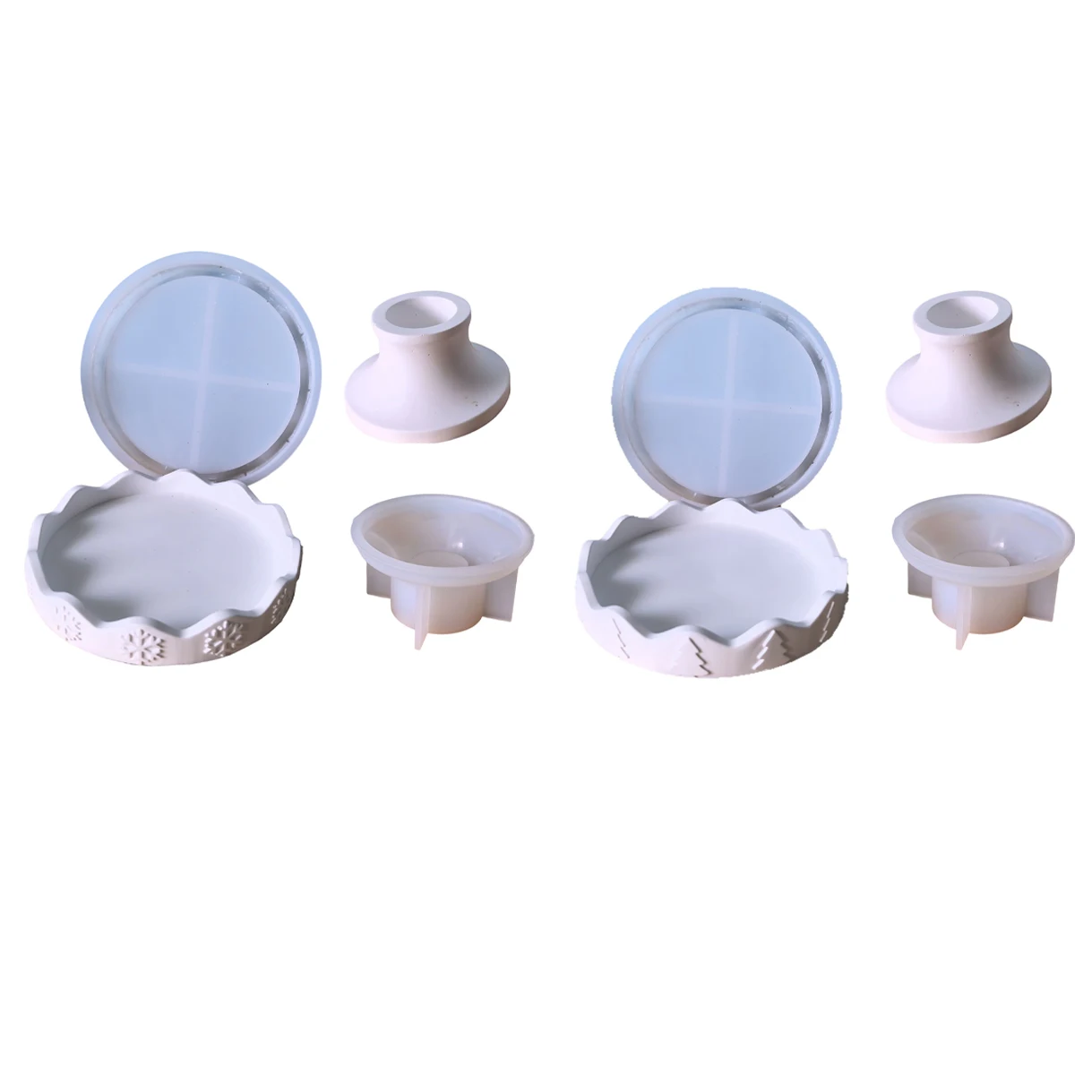 

Reusable Casting Moulds Christmas Tray Snowflake Container Mold Easy To Clean Demold Easy To Demold Resin Tray Molds Christmas