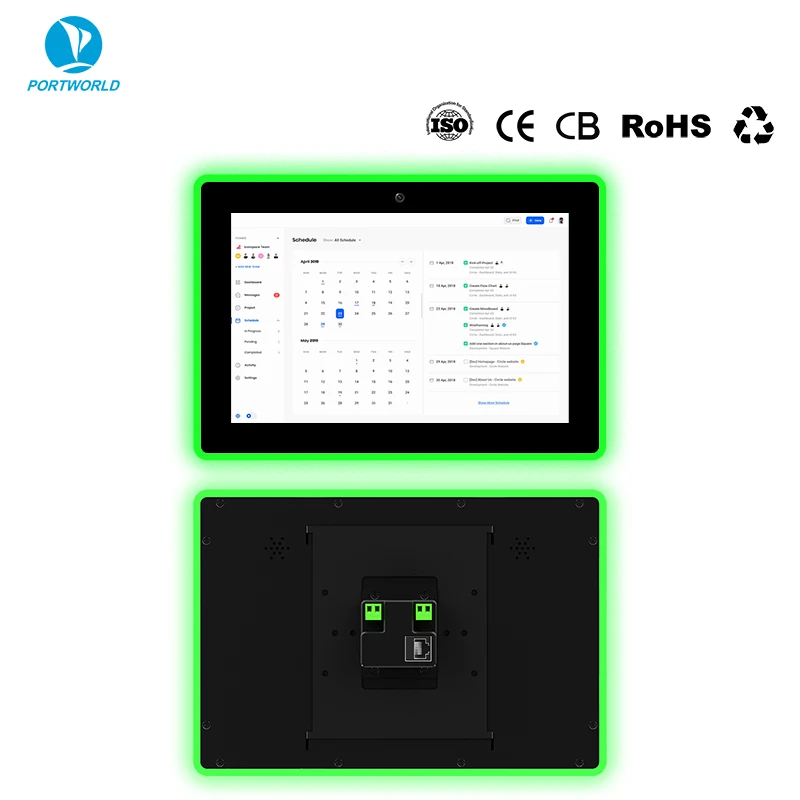 YC-LE101T Smart Office Flush Mount AIO Android Touch Screen Display 10 With RGB Lights