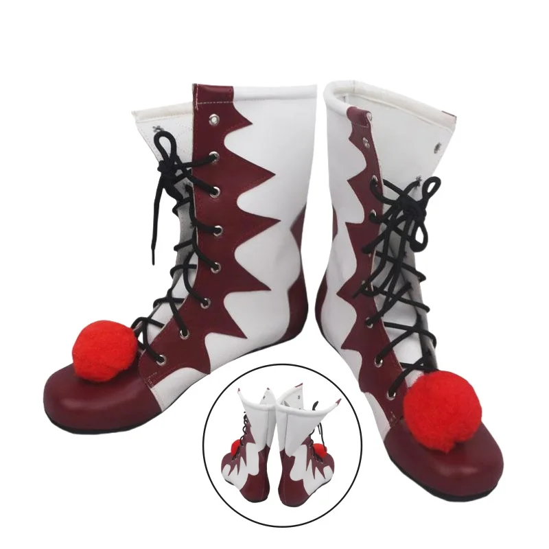 Pennywise Shoes Cosplay Scary Clown Boots Men Custom Halloween Christmas Costumes Accessories