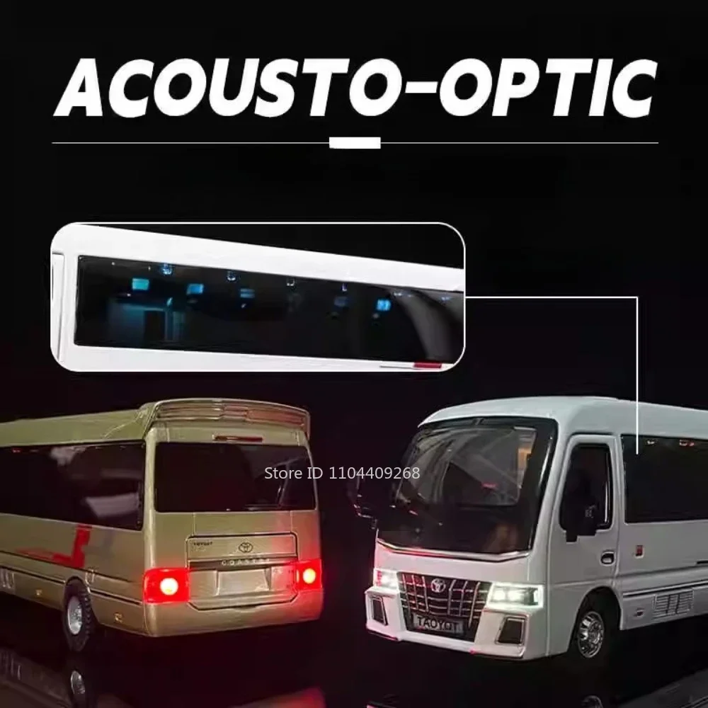 Maßstab 1:32 Untersetzer Business Bus Modell Spielzeugauto Diecast Metall Sound Licht Zurückziehen Polizei Fahrzeug Modelle Spielzeug Geschenke für Jungen