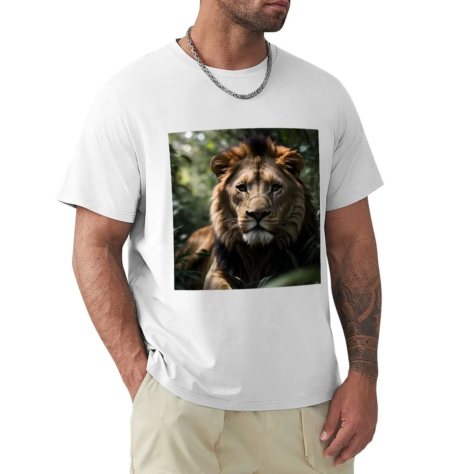 

Photorealistc lion T-Shirt quick-drying korean fashion Men's t shirts